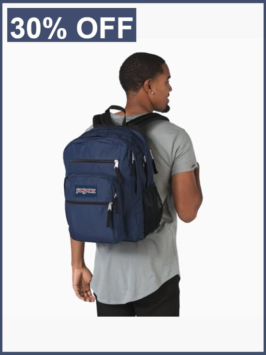 Large 34L Nylon Backpack Lightweight High School Daypack